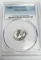 1959 Roosevelt Dime MS66 PCGS