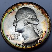 1976-S Silver Washington Quarter - Toner -