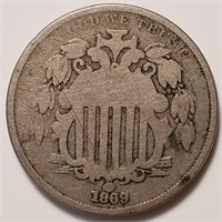 1869 Shield Nickel