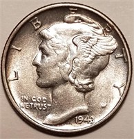 1943 Mercury Dime - Mint State Stunner