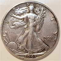 1947-D Walking Liberty Half Dollar