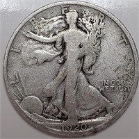 1920-S Walking Liberty Half Dollar - Solid!