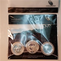 2014 ATB Everglades 3-Quarter Mint Set w COA