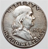 1961 Franklin Half Dollar - Nicely Circulated Coin