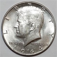 1964-D Kennedy Half Dollar - GEM BU Stunner