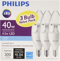 Philips 4.5W=40W LED Daylight 2 Pack of 3