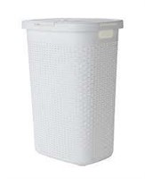 60 Liter Laundry Basket with Cutout Handles, White