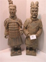 2 Resin Oriental Statues
