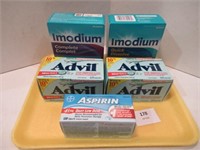 Imodium - qty 2 / Advil Mini Gels - qty 3