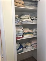 Closet of Assorted Sheets and Towels
