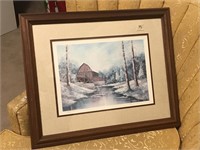 Framed Print of Creek signed by Sherry Masters
