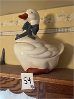 Goose cookie jar