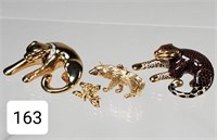 14K (17.4 g. tw.) Hollow Gold Leopard Jewelry Set