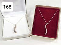 14K White Gold & Diamond Designer Necklace & Chain