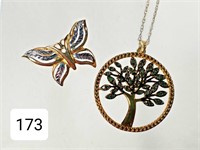Sterling .925 Crystal Tree of Life Necklace