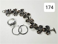 Sterling Denmark .925 M.E. From Floral Bracelet