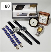 Collection Men's Watches, Pens, Travel Clocks