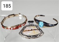 Larimar Sterling Bracelet in Marlago Jewelry Bag