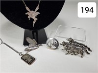 Swiss Silver 10g Ingot  on Sterling Chain & More