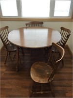 Early American table and four chairs