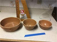 Three earthenware bowls