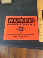 Fiber optic cable sign