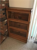 Three stack barrister bookcase with base