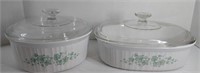 Corning Ware Covered Dishes -Oval lid chipped