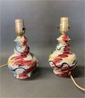 Pair of Italian Hand Painted Table Lamps