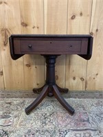 Mahogany Center Table with Single Drawer