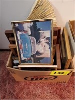 BOX OF MISC, WALL DECOR ITEMS- PRINTS & SUCH