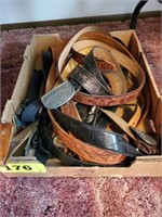 LOT MENS BELTS - SOME WITH BUCKLES- ASST; SIZES