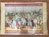 Vintage German Barnum & Bailey Poster (laminated)