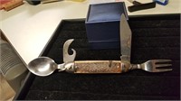 Colonial Hobo Knife w/ Spoon & Fork