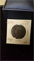 1834 Large Cent VF Condition