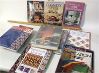 Books - quilting, interior design, and others