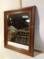 Wood framed mirror 25" x 20"
