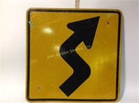 Road curves sign, 30 inch