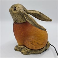 Small Metal & Glass Rabbit Lamp