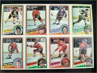 1984-84 O-Pee-Chee Hockey 8 Card Uncut Sheet