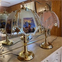 Pair of Iconic 80s Brass Lamps