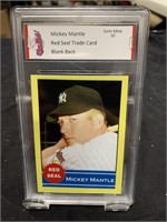 Mickey Mantle Red Seal Card Graded Gem Mint 10