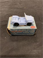 Vintage JEEP Toy Car Blue Box in Orig Box-