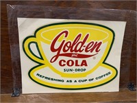 Vintage RARE Golden Girl Cola Original Decal Sign