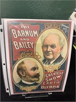 Barnum and Bailey Circus Poster Ad Sign