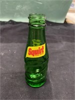 Vintage Sample Size Squirt Soda Glass Bottle 4"