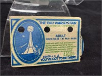 Vintage 1982 World's Fair Ticket Stub-Knoxville TN