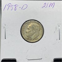 1958-D ROOSEVELT SILVER DIME