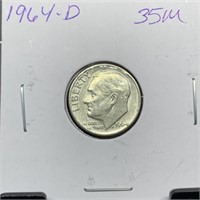 1964-D ROOSEVELT SILVER DIME