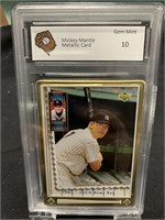 Mickey Mantle Metal Card Graded Gem Mint 10-67
